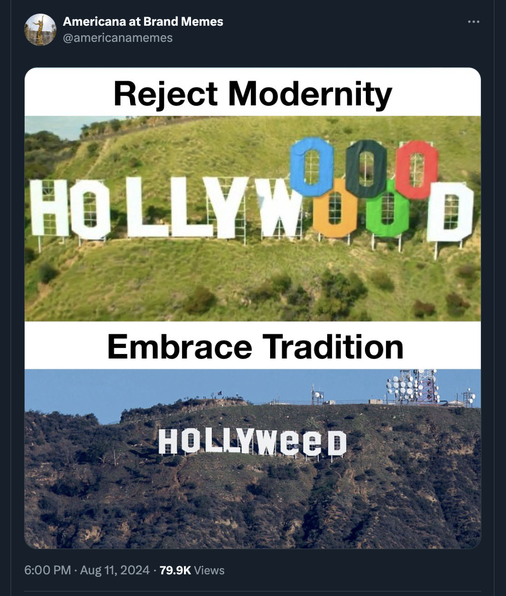 Americana at Brand Memes Reject Modernity Hollywood Embrace Tradition Hollyweed Views